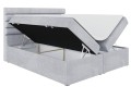 Łóżko Karim boxspring jasnoszary do sypialni-otwarte.