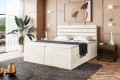 Łóżko sypialniane Karim boxspring kremowy- zamknięty.