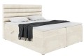 Łóżko typu boxspring Karim kremowy- zamknięty.