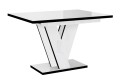 Stół VINI biały-czarny połysk(krawędzie)-złożony.