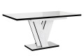 Stół VINI biały-czarny połysk(krawędzie)-rozłożony.