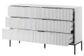 Komoda z szufladami Novi biała wnętrze