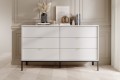 Komoda z szufladami Novi biała aranżacja