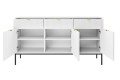 Komoda szeroka Novi czarne nogi otwarta