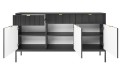 Komoda szeroka Novi czarna otwarta