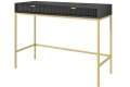 Toaletka / konsolka Novi czarna profil złote nogi