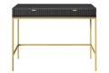 Toaletka / konsolka Novi czarna złote nogi
