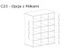 SZAFA cali 23-opcja z półkami.