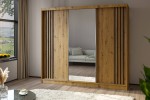 Szafa trzydrzwiowa szeroka z lamelami 240 cm NILA