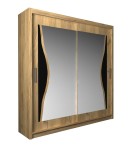 Szafa przesuwna ze szkłem i lustrem ATUMI 180 cm