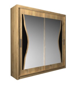 Szafa przesuwna ze szkłem i lustrem ATUMI 180 cm