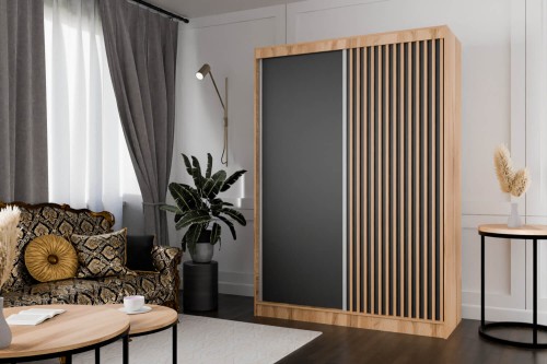 Szafa przesuwna lamelis kraft+ czarny.