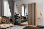 Szafa dwudrzwiowa z lustrem Lamelis 150 cm 