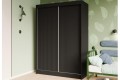 Szafa przesuwna Ryfli 150 cm czarna w aranżacji.