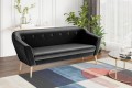 Sofa 3-osobowa nowoczesna Dima czarny Riviera 100.