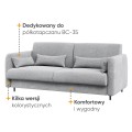 BED CONCEPT BC-35 - sofa 180 do BC-13 - szary-wykonanie.