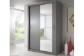 Szafa Arti 4 szary z lustrem w aranżacji.
