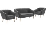 Zestaw mebli sofa z fotelem na nóżkach KAMO 2+1+1