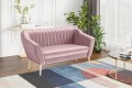 Kanapa II osobowa Kamo na nóżkach różowa Manila 09.