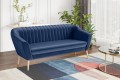 Sofa III osobowa Kamo na nóżkach niebieska Riviera 81.