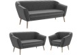 Sofy z fotelem 3+2+1 GLORI ciemnoszary Riviera 95.