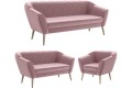 Sofy z fotelem 3+2+1 GLORI różowy Manila 09.