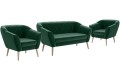 Fotele z sofą 2+1+1 GLORI zielony Riviera 38.