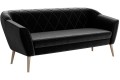 Sofa tapicerowana GLORIA 3 czarny Riviera 100.