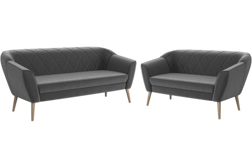 Sofy 3+2 GLORI ciemnoszare Riviera 95.