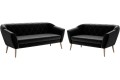 Sofy 3+2 GLORI czarne Riviera 100.