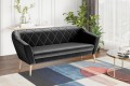 Sofa nowoczesna GLORIA 3 czarny Riviera 100.