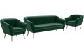 Fotele z sofą 3+1+1 GLORI zielony Riviera 38.
