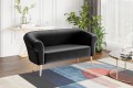 Sofa 2-osobowa nowoczesna ESPER do salonu czarna-riviera 100.