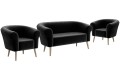 Zestaw foteli 2+1+1 ESPER czarny-riviera 100.