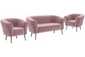 Zestaw foteli 2+1+1 ESPER różowy-manila 09.
