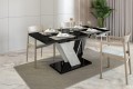 Stół rozłożony jadalniany DUBI czarny połysk beton.