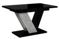 Stół złożony DUBI czarny połysk beton.