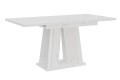 Stół DORA I rozłożony 120-160 cm bały marmur-biały.