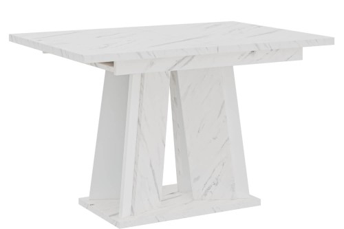 Stół DORA I złożony 120-160 cm bały marmur-biały.