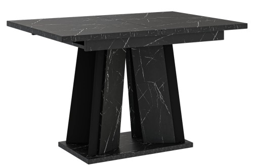 Stół DORA I złożony czarny marmur czarny.