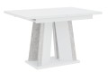 Stół DORA I złożony do salonu biały mat-beton.
