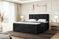 Łóżko boxspring do sypialni zamknięte DANI czarne(czarna rama)- Matt Velvet 99.