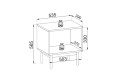 Stolik nocny Japandi S54 wymiary