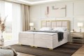 Łóżko boxspring do sypialni zamknięte DANI beżowy (złota rama)- Matt Velvet 08.