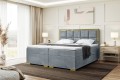 Łóżko boxspring do sypialni zamknięte DANI szare (złota rama)- Matt Velvet 93.