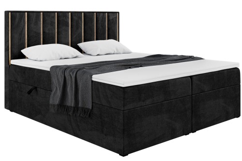 Łóżko boxspring NOAH czarny-Matt Velvet 99.