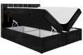 Łóżko boxspring otwarte NOAH czarny-Matt Velvet 99.