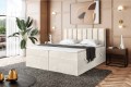 Łóżko boxspring z zagłówkiem NOAH kremowe-Matt Velvet 06.