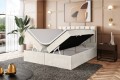 Łóżko boxspring z zagłówkiem otwarte NOAH kremowe-Matt Velvet 06.