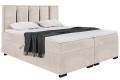 Łóżko boxspring ANTONIO beżowe, czarna rama -Matt Velvet 08.